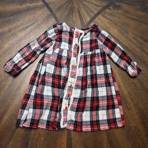 Plaid Button-Down Dress